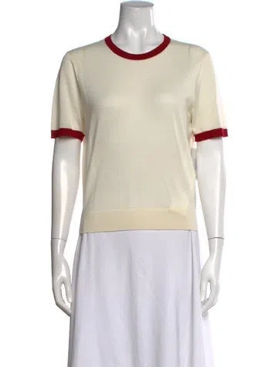 Pre-owned Guest In Residence Cashmere Crew Neck Sweater In Neutrals