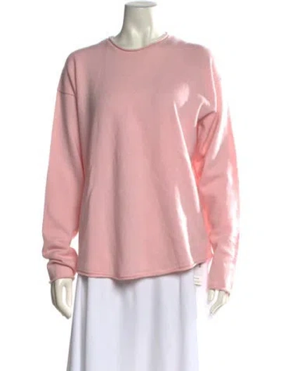 Pre-owned Guest In Residence Cashmere Crew Neck Sweater In Pink