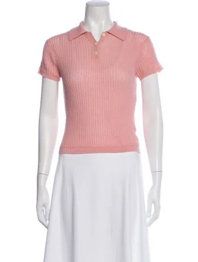 Pre-owned Guest In Residence Cashmere Crew Neck Sweater In Pink