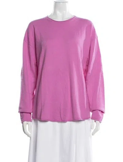 Pre-owned Guest In Residence Cashmere Crew Neck Sweater In Pink