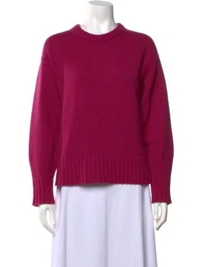 Pre-owned Guest In Residence Cashmere Crew Neck Sweater In Pink