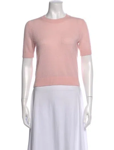Pre-owned Guest In Residence Cashmere Crew Neck Sweater In Pink