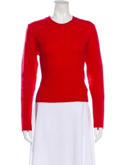 Pre-owned Guest In Residence Cashmere Crew Neck Sweater In Red