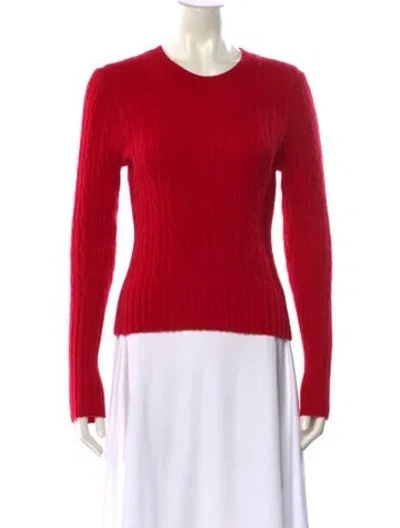 Pre-owned Guest In Residence Cashmere Crew Neck Sweater In Red