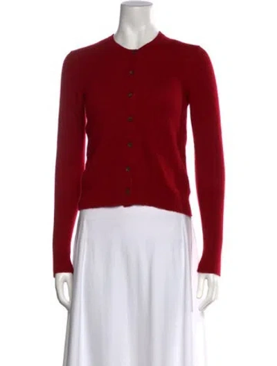 Pre-owned Guest In Residence Cashmere Crew Neck Sweater In Red