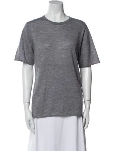 Pre-owned Guest In Residence Cashmere Crew Neck T-shirt In Blue