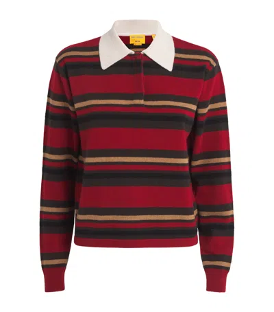 Guest In Residence Cashmere Cropped Rugby Shirt In Red