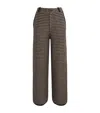 Guest In Residence Cashmere Houndstooth Tailored Trousers In Brown