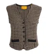 Guest In Residence Cashmere Houndstooth Waistcoat In Brown