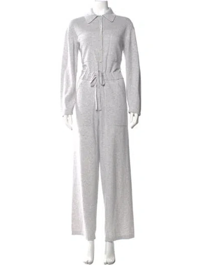 Pre-owned Guest In Residence Cashmere Jumpsuit In Gray