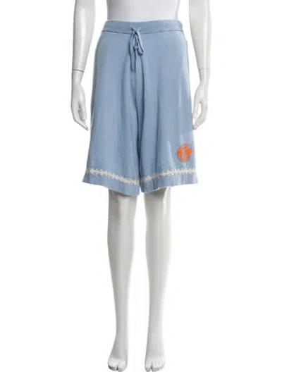 Pre-owned Guest In Residence Cashmere Knee-length Shorts In Blue