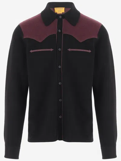 Guest In Residence Cashmere Knitted Shirt With Western Detail In Black