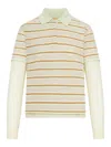 Guest In Residence Layered Striped Cashmere Rugby Jumper In Neutral