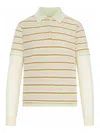 Guest In Residence Layered Striped Cashmere Rugby Jumper In Neutral