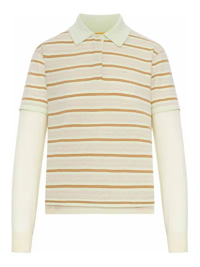 Guest In Residence Cashmere Layered Rugby Polo In Neutral