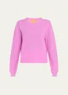 GUEST IN RESIDENCE CASHMERE LIGHT RIB CREWNECK SWEATER