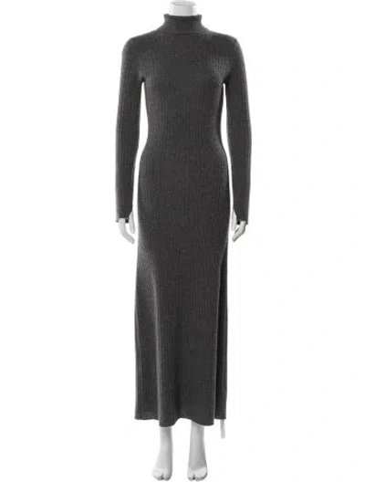 Pre-owned Guest In Residence Cashmere Long Dress In Gray