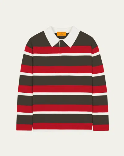 GUEST IN RESIDENCE CASHMERE LONG-SLEEVE STRIPED RUGBY TOP