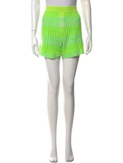 Pre-owned Guest In Residence Cashmere Mini Shorts In Green