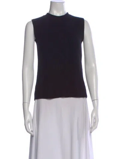 Pre-owned Guest In Residence Cashmere Mock Neck Sweater In Black