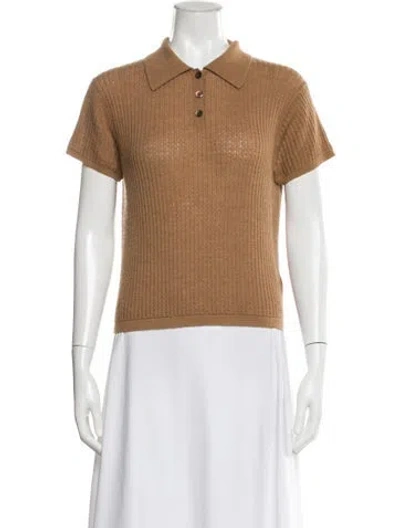 Pre-owned Guest In Residence Cashmere Mock Neck Sweater In Brown