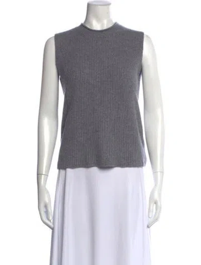 Pre-owned Guest In Residence Cashmere Mock Neck Sweater In Grey