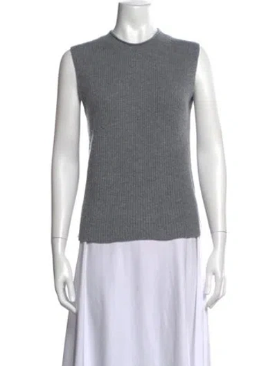 Pre-owned Guest In Residence Cashmere Mock Neck Sweater In Grey