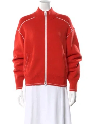 Pre-owned Guest In Residence Cashmere Mock Neck Sweater In Orange