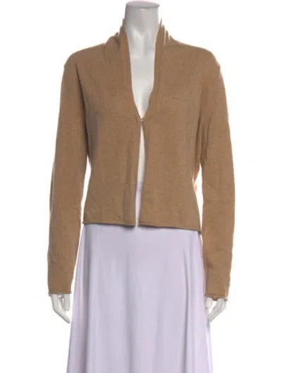 Pre-owned Guest In Residence Cashmere Open Front Sweater In Neutrals