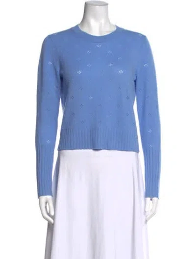 Pre-owned Guest In Residence Cashmere Patterned Sweater In Blue