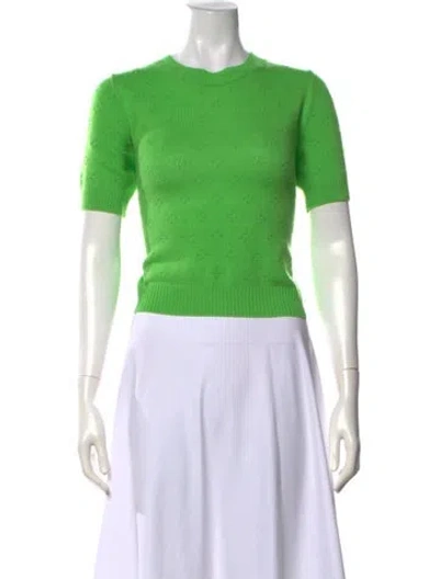 Pre-owned Guest In Residence Cashmere Patterned Sweater In Green