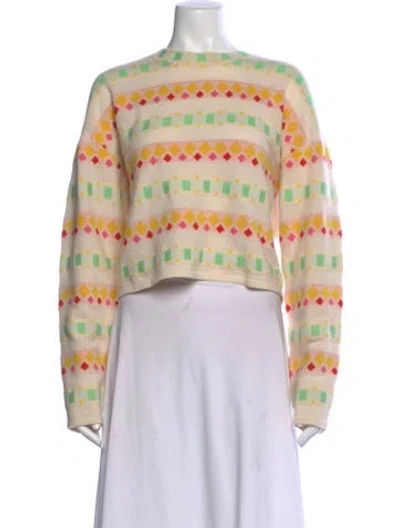 Pre-owned Guest In Residence Cashmere Patterned Sweater In Neutral