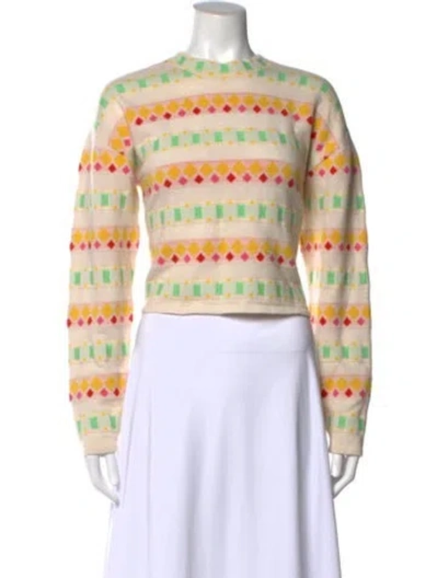 Pre-owned Guest In Residence Cashmere Patterned Sweater In Neutral