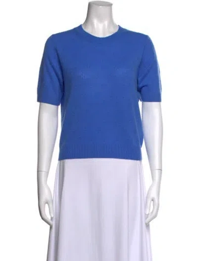 Pre-owned Guest In Residence Cashmere Patterned Sweater W/ Tags In Blue