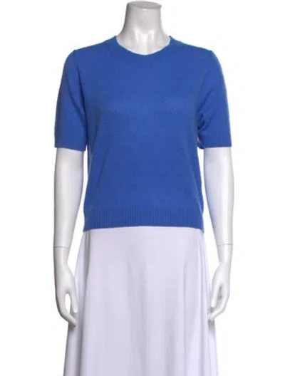 Pre-owned Guest In Residence Cashmere Patterned Sweater W/ Tags In Blue