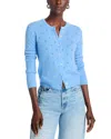 Guest In Residence Cashmere Pointelle Cardigan In French Blue