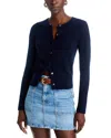 Guest In Residence Cashmere Pointelle Cardigan In Midnight