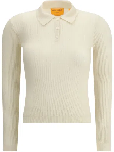 Guest In Residence Cropped Ribbed-knit Cashmere Polo Top In Multicolor