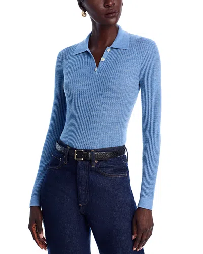 Guest In Residence Cashmere Polo Neck Sweater In Blue
