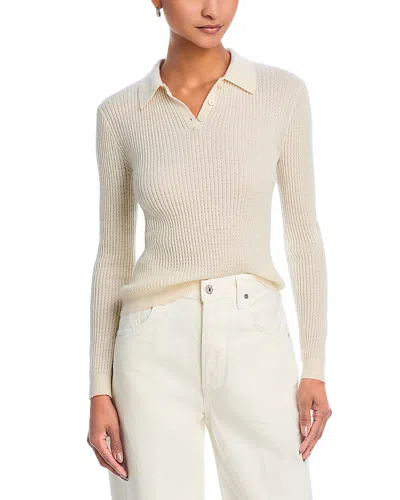 Guest In Residence Cashmere Polo Neck Sweater In Cream