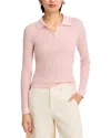 Guest In Residence Cashmere Polo Neck Sweater In Powder Pink