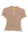 Guest In Residence Cashmere Polo Shirt In Brown