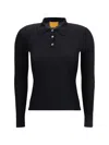 Guest In Residence Long Sleeve Polo Neck Sweater In Black
