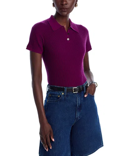 Guest In Residence Cashmere Polo Sweater In Purple