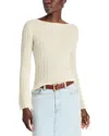 Guest In Residence Rib Flare Cashmere Top In Cream