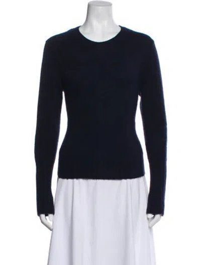 Pre-owned Guest In Residence Cashmere Scoop Neck Sweater In Black