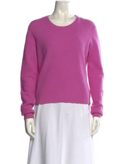 Pre-owned Guest In Residence Cashmere Scoop Neck Sweater In Purple