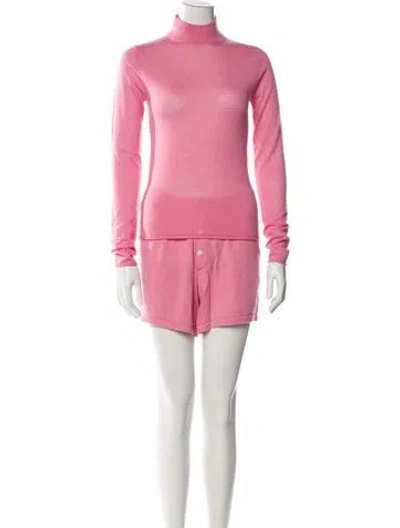 Pre-owned Guest In Residence Cashmere Short Set In Pink