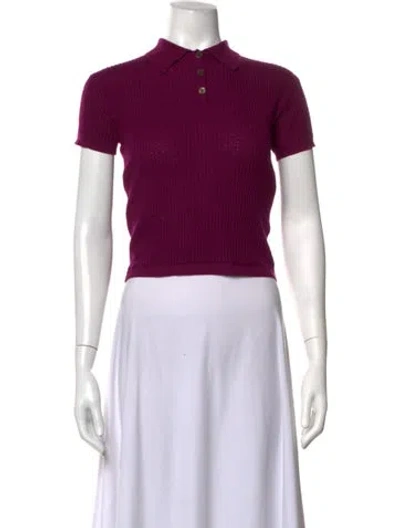 Pre-owned Guest In Residence Cashmere Short Sleeve Polo In Grey