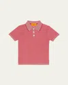 Guest In Residence Cashmere Short-sleeve Shrunken Polo Sweater In Red